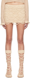 nastyamasha SSENSE Exclusive Beige Miniskirt