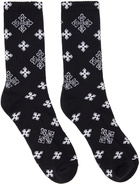 Rhude Black Cross Paisley Jacquard Socks