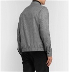 De Petrillo - Slim-Fit Prince of Wales Puppytooth Virgin Wool Bomber Jacket - Gray