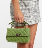 Valentino Garavani Rockstud Spike Small suede top-handle bag