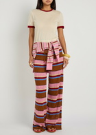 Guest In Residence Airy Ringer Contrast-trim Cashmere T-shirt Cream