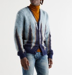 Needles - Intarsia Mohair-Blend Cardigan - Blue