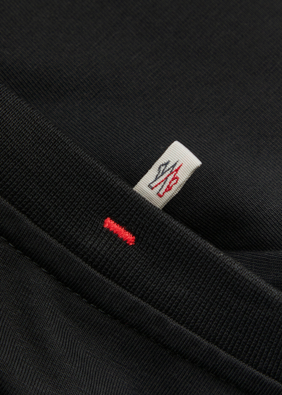 Moncler Grenoble Logo-appliquéd Stretch-cotton T-shirt Black