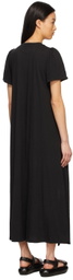 Raquel Allegra Black Flutter Dress