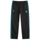 END. x adidas Track Pant in Black/Real Teal