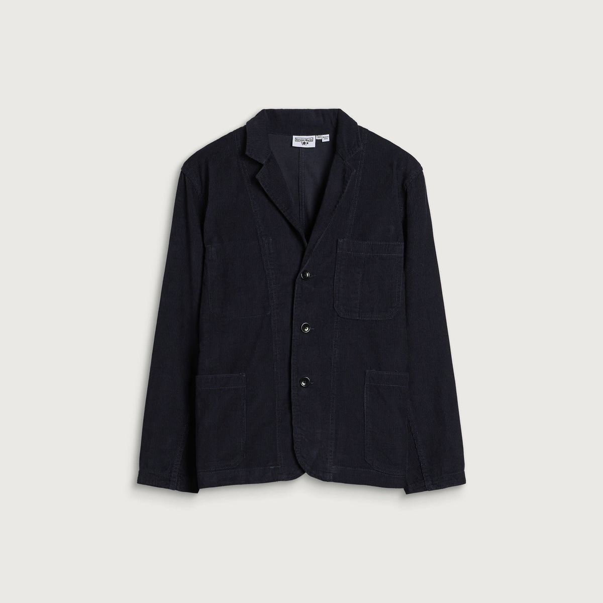 Service Works Men's Fine Cord Server Suit Jacket in Dark Navy