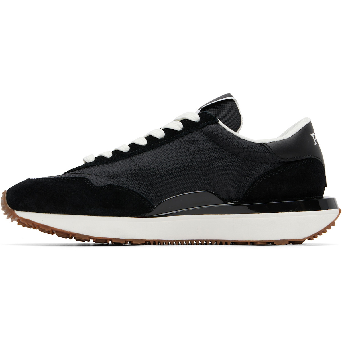 Polo Ralph Lauren Black Train 89 Suede & Mesh Sneakers