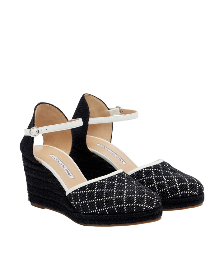 Photo: Manolo Blahnik Espadrahi raffia-effect espadrille wedges