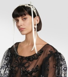Simone Rocha Bow-detail faux pearl headband
