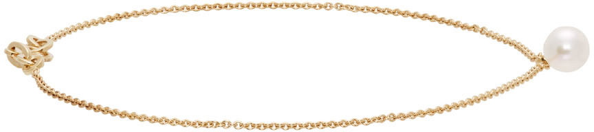 Sophie Bille Brahe Gold Akoya Pearl Palme De Pied Anklet