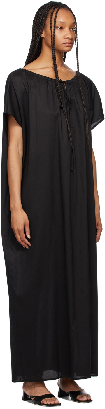 Totme Black Draped Beach Tunic Dress Toteme