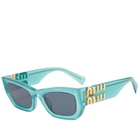 Miu Miu Eyewear Women's 09WS Sunglasses in Opal Anise