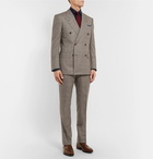 Kingsman - Brown Double-Breasted Prince Of Wales Checked Wool Suit Jacket - Brown