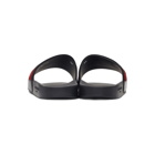 Givenchy Red and Black Webbing 4G Pool Slides