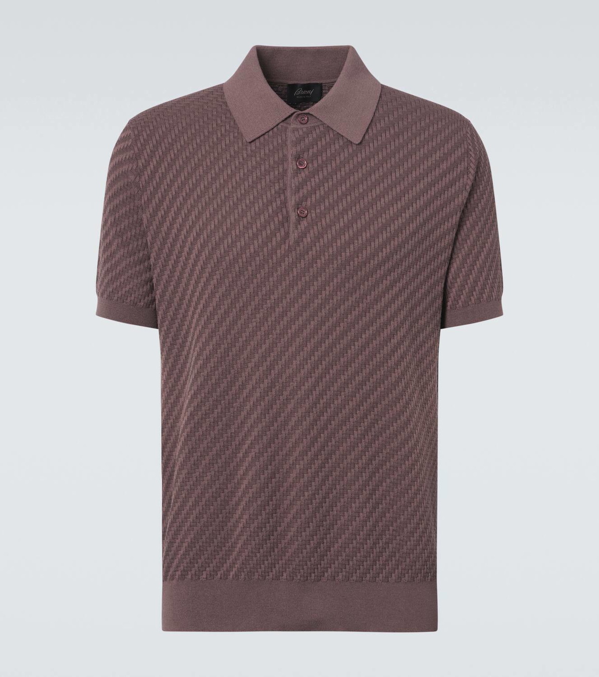 Brioni Cotton, silk, and cashmere polo shirt