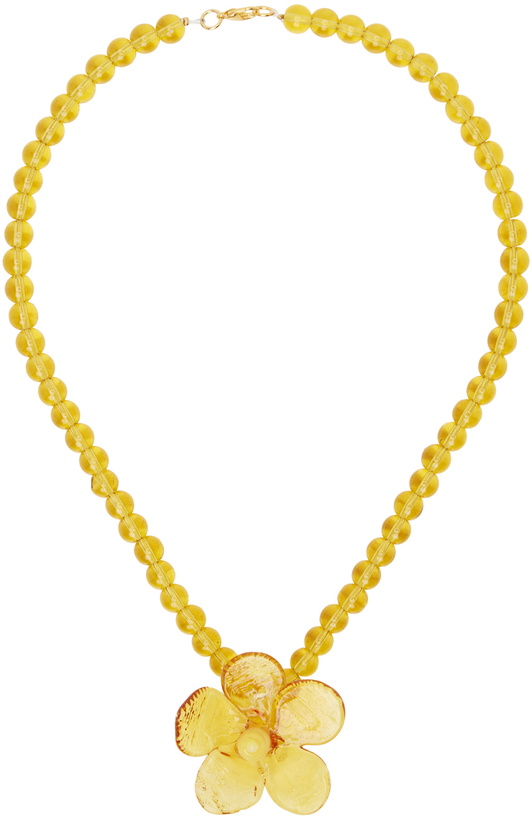 Photo: Levens Jewels Yellow Flor Glass Necklace