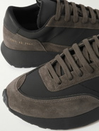 Common Projects - Track Technical Leather-Trimmed Suede and Shell Sneakers - Black