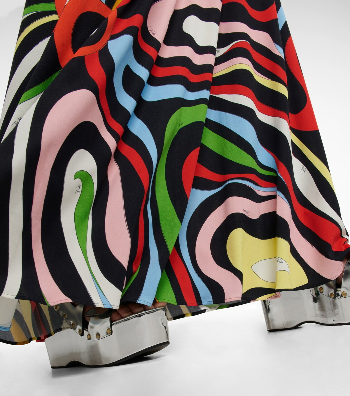 Pucci - Printed silk-blend maxi skirt Emilio Pucci
