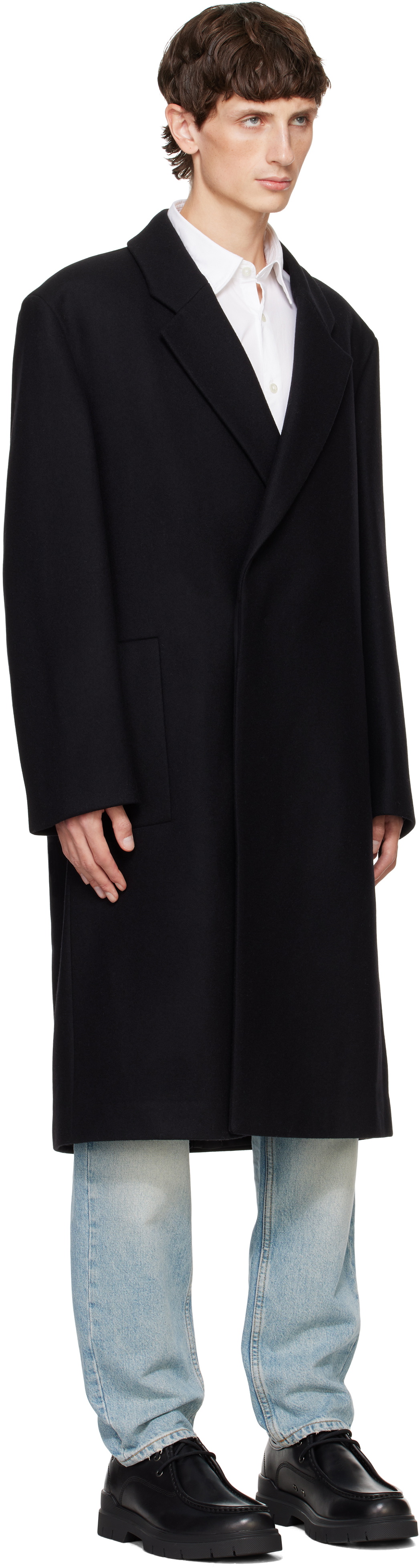 Hugo Black Relaxed-Fit Coat
