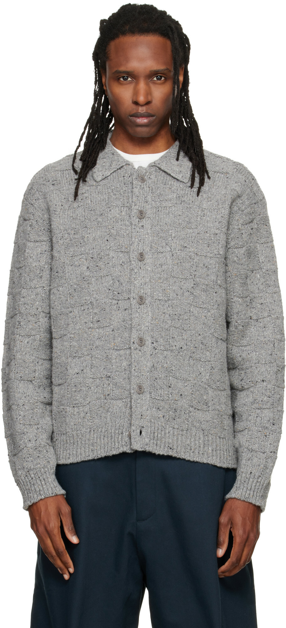 YMC Gray Rat Pack Cardigan