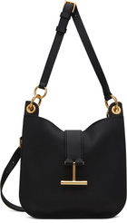 TOM FORD Black Grain Leather Tara Small Crossbody Bag