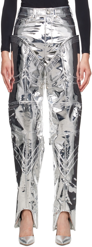 Photo: BONBOM Silver Layered Trousers