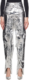 BONBOM Silver Layered Trousers