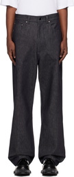 Lownn Navy Wide-Leg Jeans