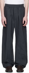 Bottega Veneta Gray Resinated Cotton Trousers