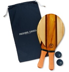 Frescobol Carioca - Trancoso Wooden Beach Bat and Ball Set - Orange