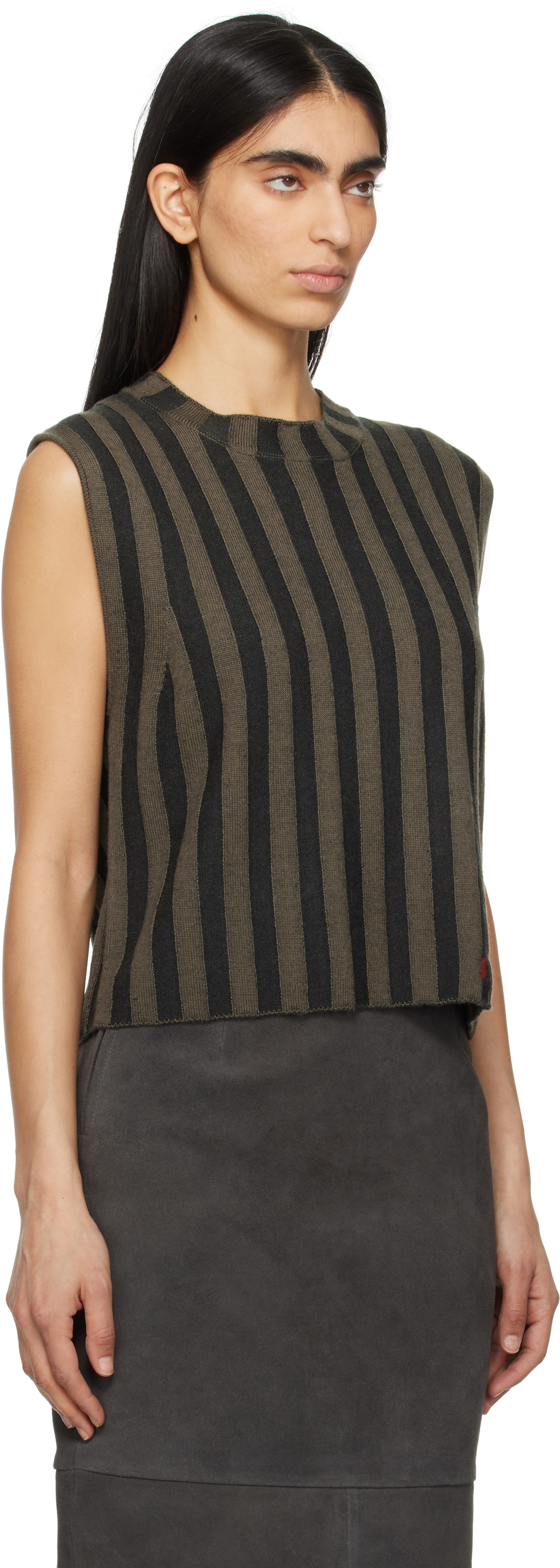 Eckhaus Latta Brown Keyboard Tank Top