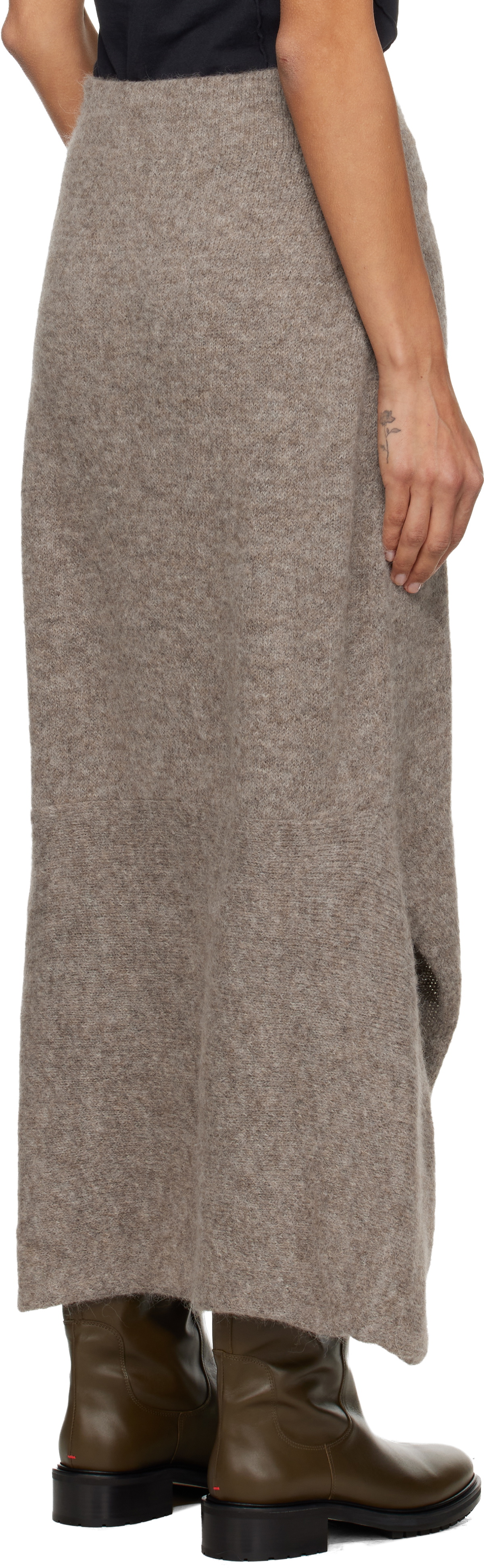 Lauren Manoogian Gray Knot Midi Skirt