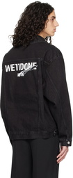 We11done Black Printed Denim Jacket