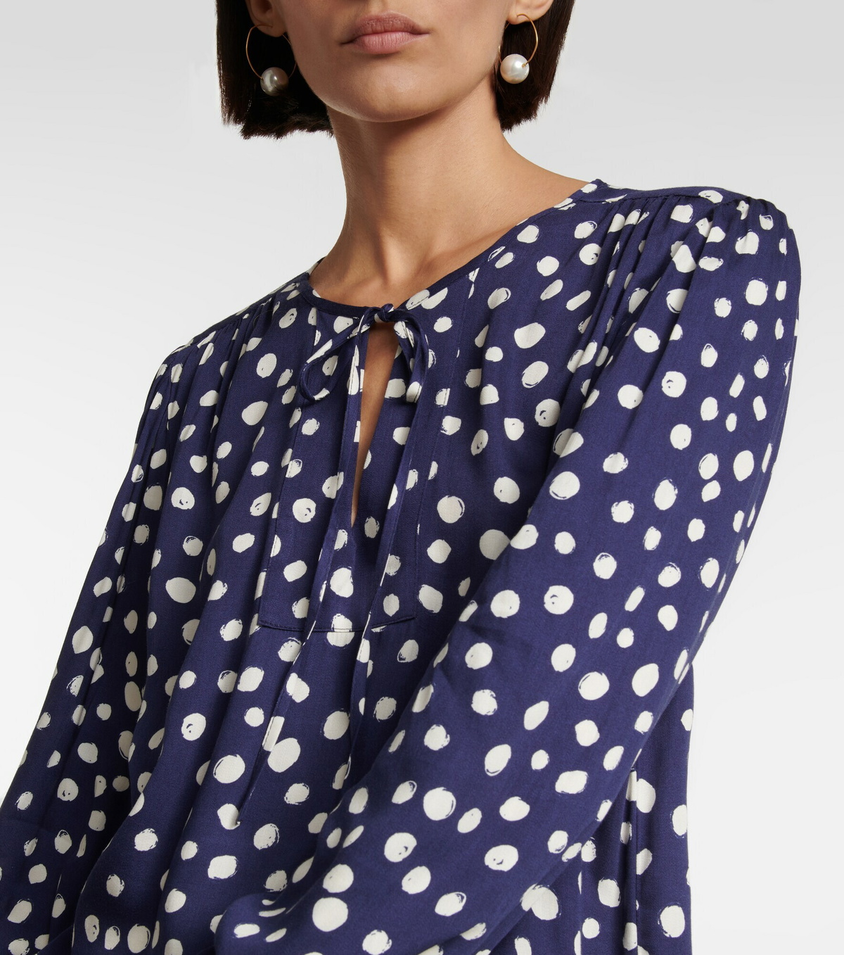 polka dot satin top