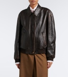 Prada Oversized leather blouson jacket