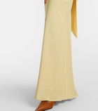 Rodarte Scarf-detail floral silk crêpe gown
