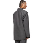 Balenciaga Black and Grey Shifted Blazer