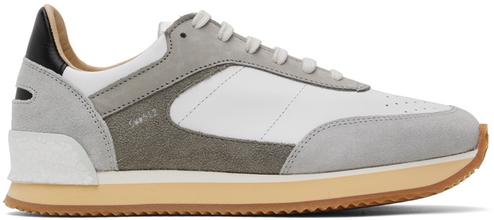 Photo: Spalwart White & Gray Dash Low Sneakers