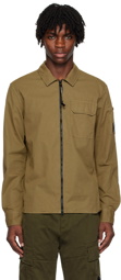 C.P. Company Brown Garment-Dyed Shirt