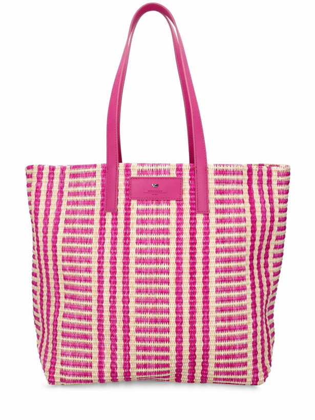 Photo: WEEKEND MAX MARA Ottano Raffia Effect Tote Bag