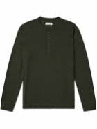Club Monaco - Wool-Blend Henley T-Shirt - Green