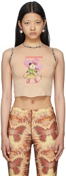 OMIGHTY Beige Print Cowgirl Baby Tank Top