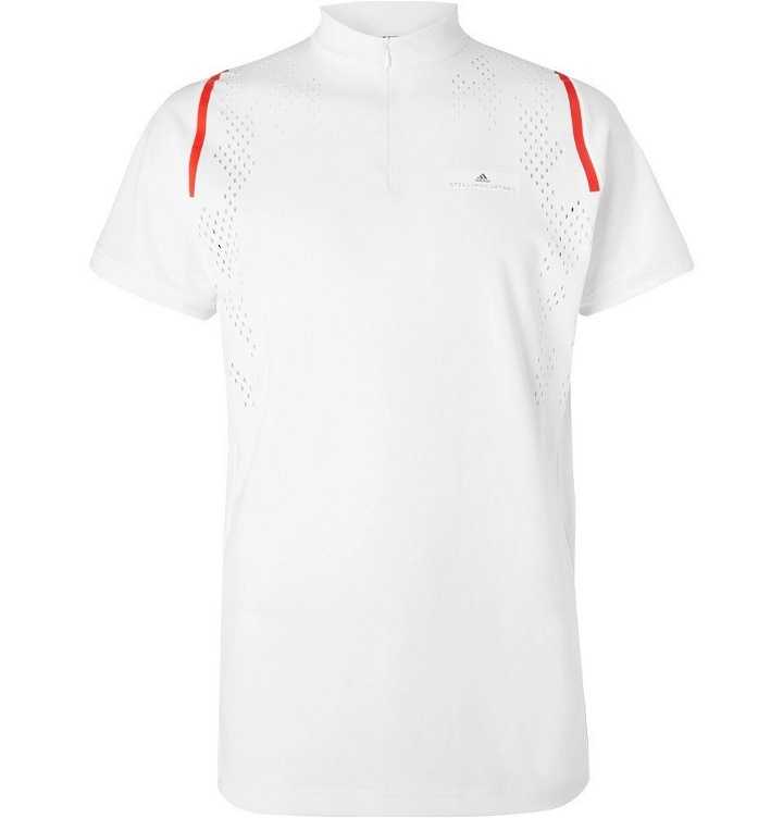 Photo: Adidas Sport - Stella McCartney Free-Lift Slim-Fit Stretch-Jersey Tennis T-Shirt - White