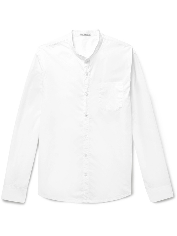 Photo: James Perse - Grandad-Collar Cotton-Blend Poplin Shirt - White