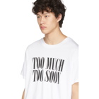 Amiri White Too Much Too Soon T-Shirt