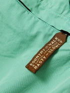KAPITAL - Easy Wide-Leg Belted Cotton-Twill Shorts - Green