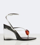 Alaïa Invisible Wedge leather thong sandals