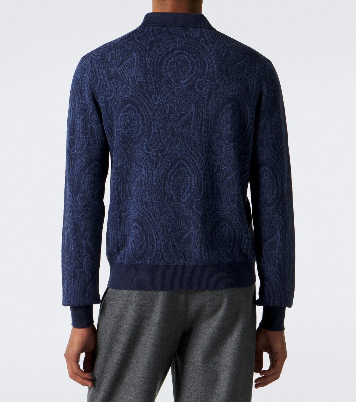 Etro Paisley wool-blend polo sweater