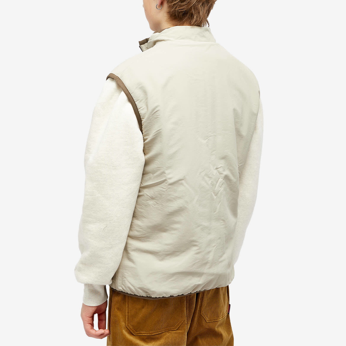 Gramicci Men's Reversible Fleece Vest in Taupe Gramicci