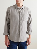 NN07 - Deon 5270 Houndstooth Cotton-Flannel Shirt - Gray